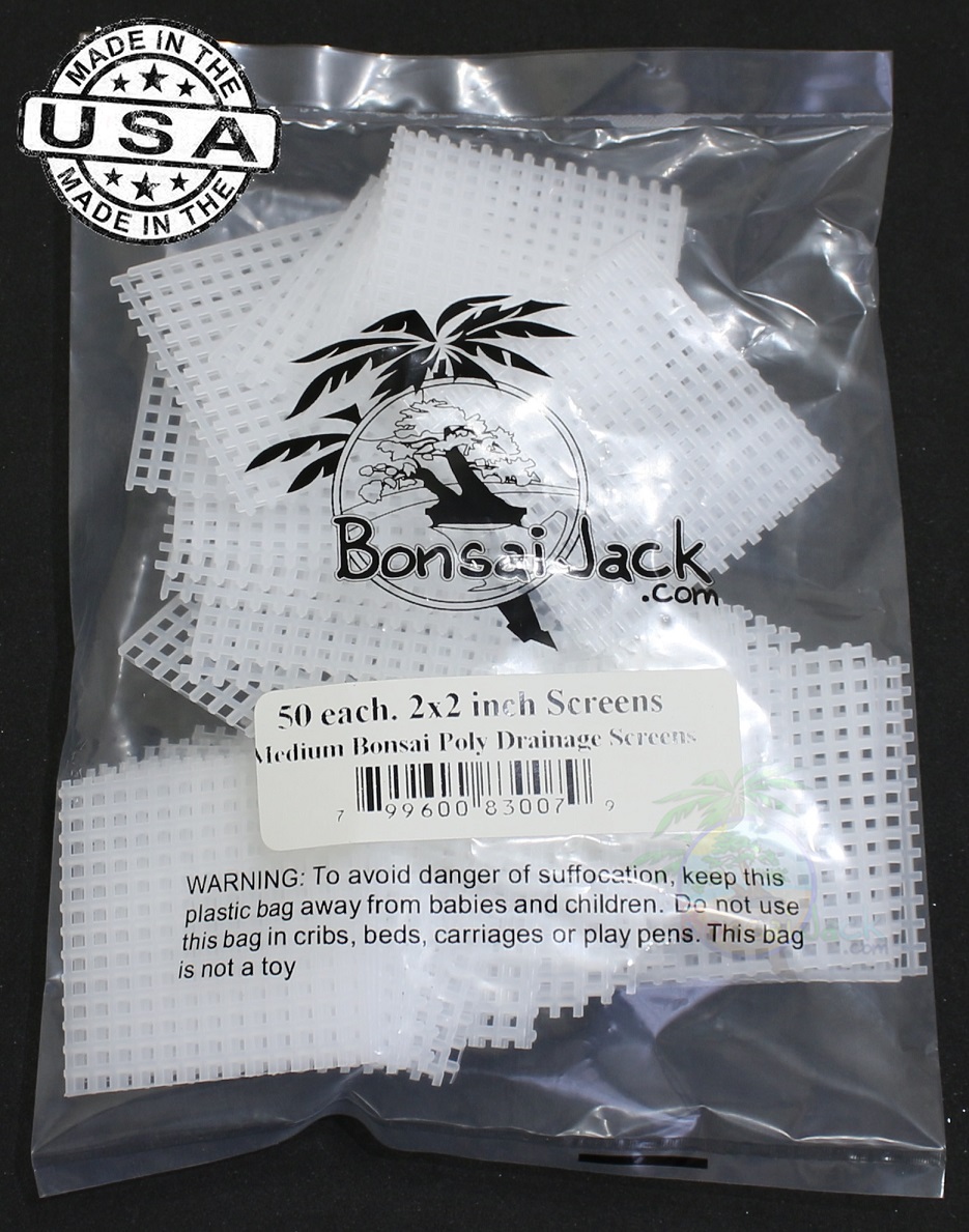 (50) 2×2 Inch Rigid Polyethylene Medium Bonsai Pot Mesh Drainage
