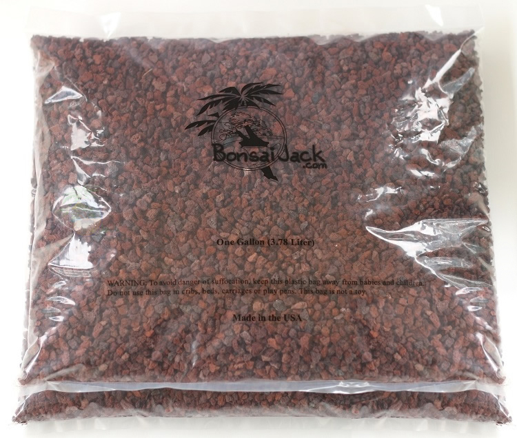 2 Gallons Maroon 1/4 inch Bonsai Lava Rock (8 Dry Quarts) Bonsai Jack