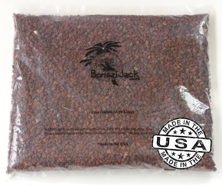 1 Gallon Maroon 1/4 inch Bonsai Lava Rock (4 Dry Quarts) Bonsai Jack