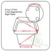 3 Inch Square Plastic Pots(36 Pack). Rigid Injection Mold. Black 6oz - Image 3